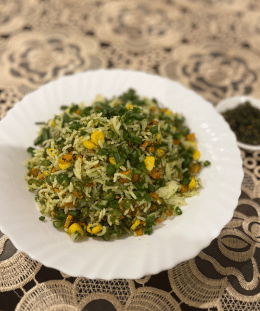 Thecha Fried Rice | Maharashtrian Thecha Rice | Spicy Green Chilli Rice | Indian Fusion Rice — recipe by Renu Dalal