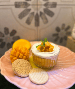 Mango Biscuit Pudding | No Bake Mango Dessert | Mango Layered Pudding | Easy Summer Dessert — recipe by Renu Dalal