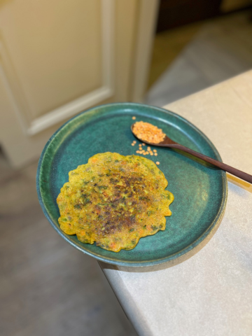 Masoor Dal Chilla | Red Lentil Chilla | Protein Rich Breakfast | Healthy Indian Pancake — recipe by Renu Dalal
