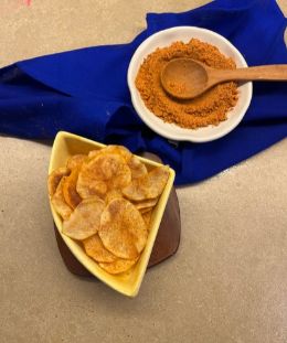 Homemade Peri Peri Potato Chips | Microwave Potato Chips | Oil Free Potato Chips | Crispy Homemade Potato Snack — recipe by Renu Dalal