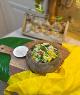 Barley Salad | Healthy Barley Salad Recipe | Whole Grain Salad | Nutritious Vegetarian Salad — recipe by Renu Dalal